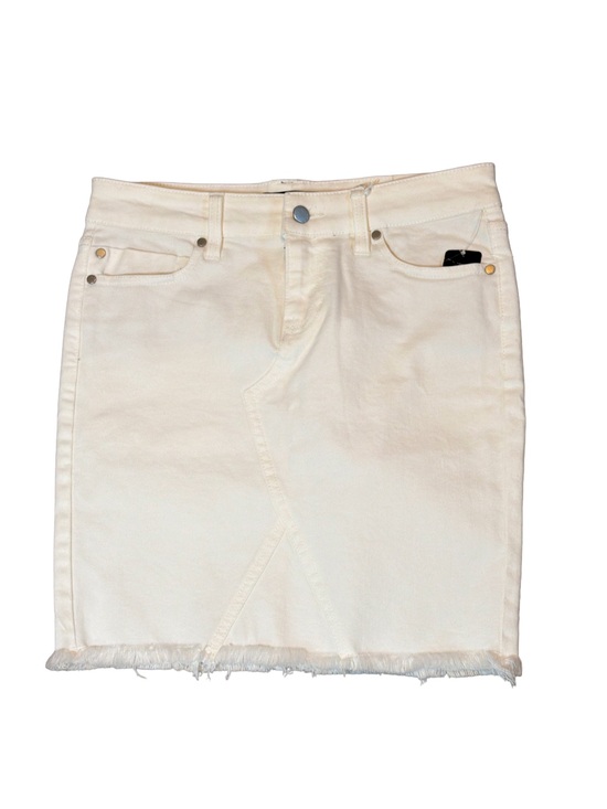 Liverpool Dresses & Skirts - Liverpool White Denim Fringe Hem Skirt. Size 2/26